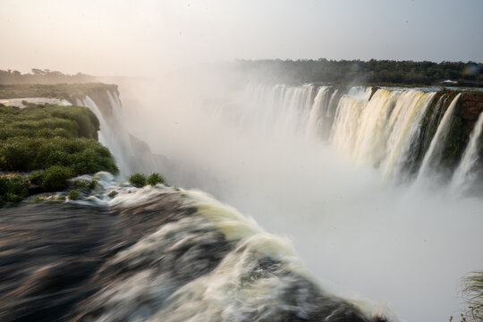 Imposing Iguazu falls on Argentine side