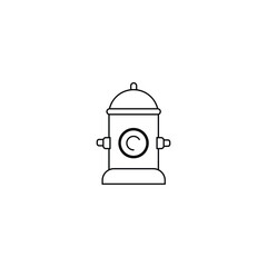 Naklejka premium Fire hydrant icon isolated on white background