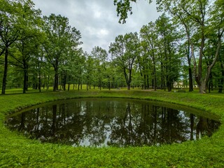 Round pond in the park