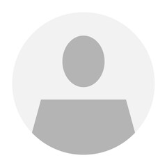 Flat illustration in grayscale. Avatar, user profile, person icon, gender neutral silhouette, profile picture. Suitable for social media profiles, icons, screensavers and as a template.