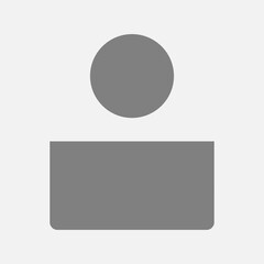 Flat illustration in grayscale. Avatar, user profile, person icon, gender neutral silhouette, profile picture. Suitable for social media profiles, icons, screensavers and as a template.
