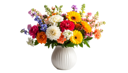 Flower vase with mixed flowers