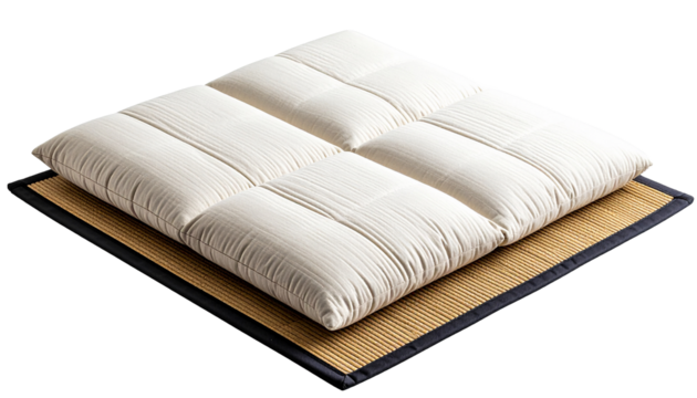 Zabuton floor cushion, Japanese meditation mat, simple fabric