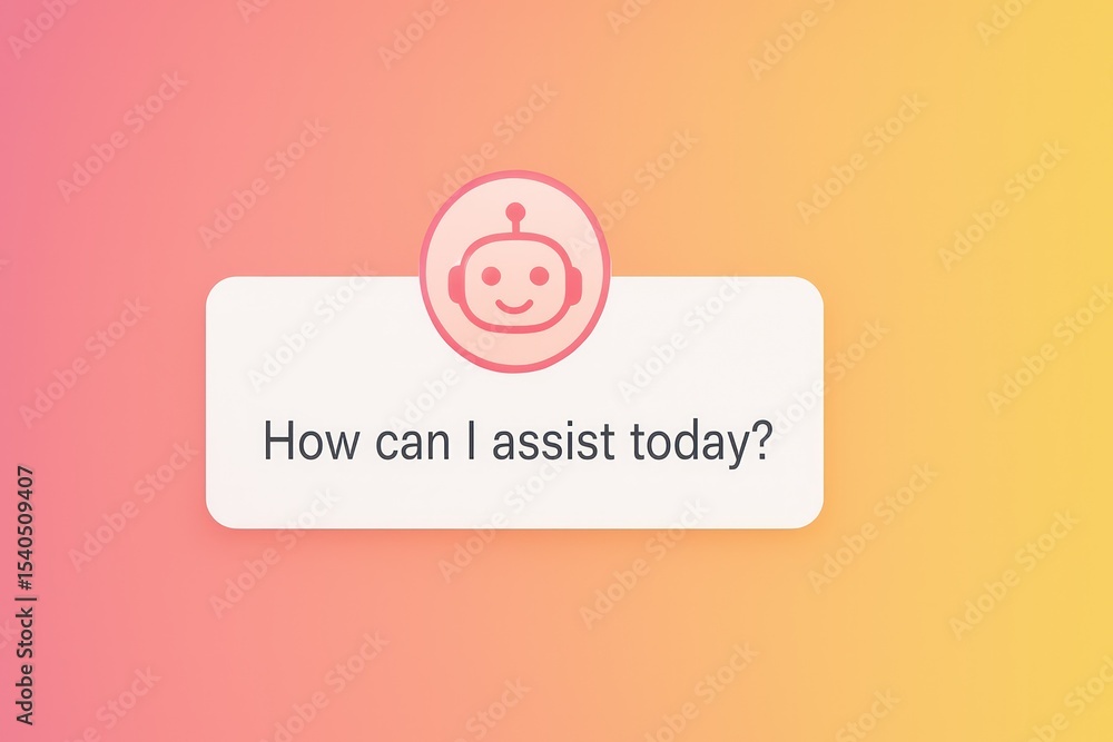 Poster a digital assistant interface is asking 