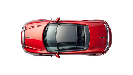 Car Top View – Minimal Overhead Vehicle Perspective on Pure White Background

