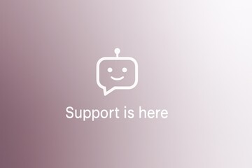An inspirational AI chatbot illustration, providing support and assistance. Ideal for tech, innovation, and customer service themes.