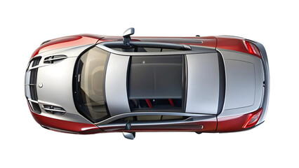 Car Top View – Minimal Overhead Vehicle Perspective on Pure White Background

