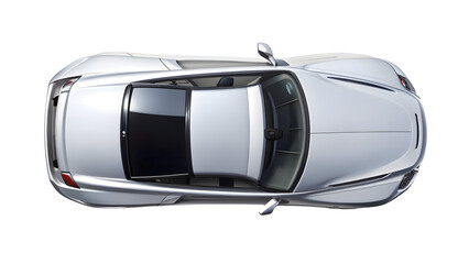 Car Top View – Minimal Overhead Vehicle Perspective on Pure White Background

