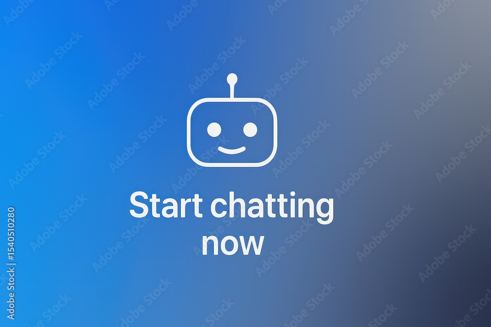 Aufkleber an engaging illustration of a friendly robot is ready to provide instant answers and start a convers