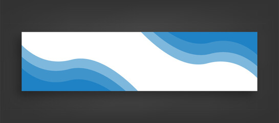blue and white abstract linkedin banner design