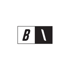 Monogram Logo Design Unique Simple Bold BI Initial Alphabet Vector Alphabet