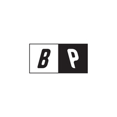 Obraz premium Monogram Logo Design Unique Simple Bold BP Initial Alphabet Vector Alphabet