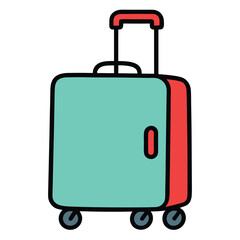 rolling suitcase doodles