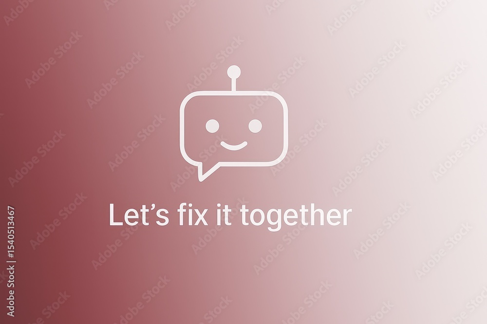 Aufkleber an artistic digital image features a charming robot icon accompanied by a slogan 