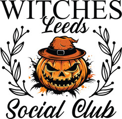 Leeds Witches' Social Club Halloween Pumpkin Design