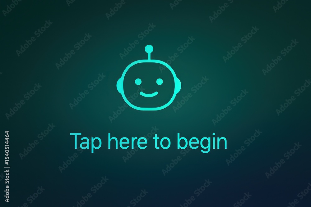 Poster an inviting interface for a friendly and intelligent chatbot, offering a simple prompt for seamless 