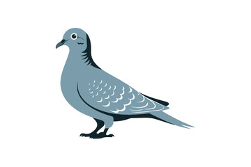 Silhouette vector illustration of dove