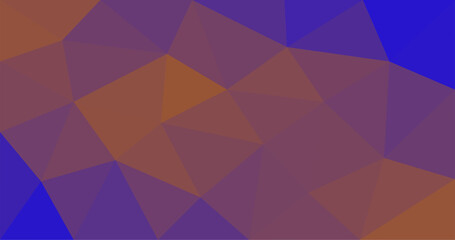 Illustration of purple orange abstract polygonal modern design background