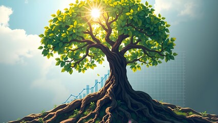 business graph with trees