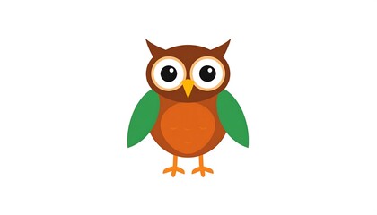 Cute cartoon owl illustration.