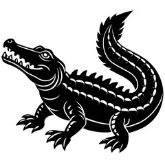 vector image of a crocodile