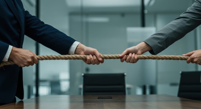 Business Conflict Tug-of-War for Corporate Success