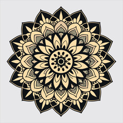 Decorative mandala wedding card design template