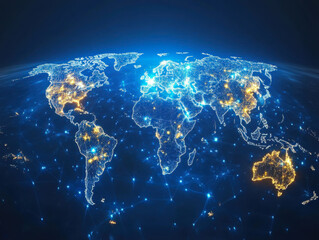 technology for internet business. on earth cryptocurrency and blockchain