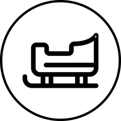Sledge single icon vector illustration
