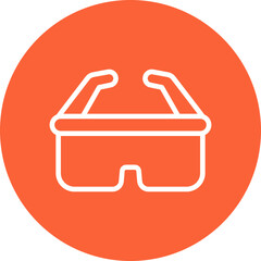 Eye glasses single icon vector illustration