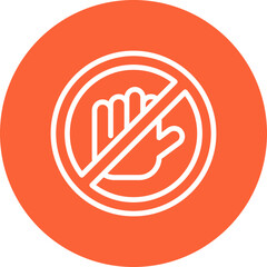 No hands single icon vector illustration