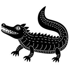 vector illustration of a crocodile