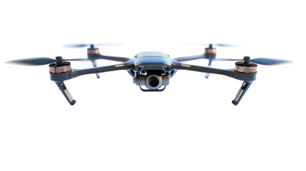 Modern Drone with Camera Facing Forward, Ready to Fly