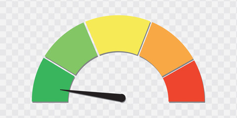 Risk meter from low to high level. isolated on white and black background. vector illustration. 
  Scale meter with low, high and medium bar. Level risk graph or control quality. eps10