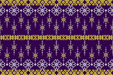 vector seamless pattern, Purple background, pixel art, textile, tile ,repeat, ethnic, white, decor, interior, design, patterns