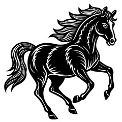 horse silhouette vector