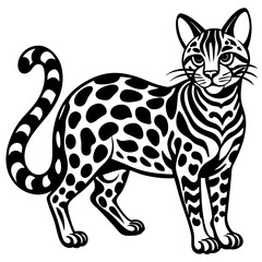 vector illustration of cartoon leopard