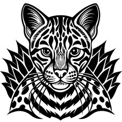 tiger head silhouette