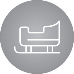 Sledge single icon vector illustration