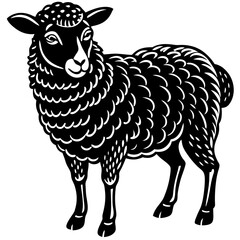 vector illustration of sheep