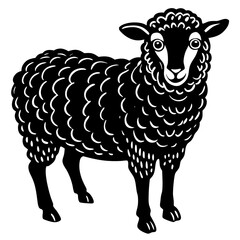 black sheep isolated on white