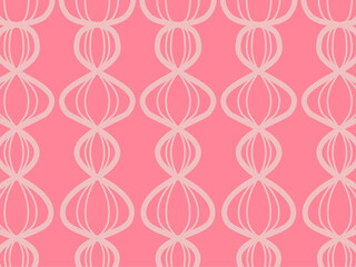 Abstract Pink Background with Curved Wavy Line Patterns