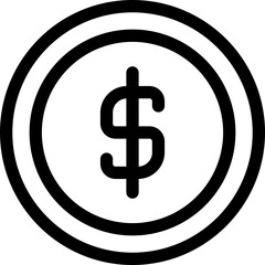 Coin single icon vector illustration