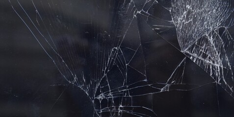 Broken mobile phone screen, cracked screen, cut lines, damaged smartphone monitor, broken mobile...