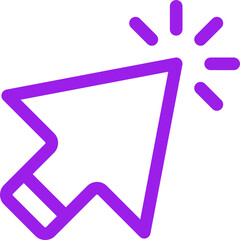 Cursor click single icon vector illustration