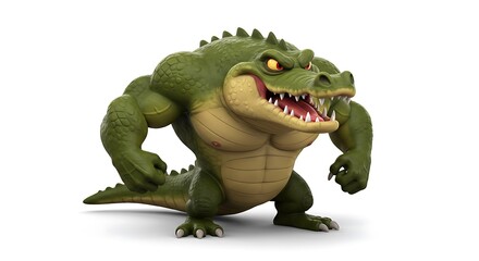 Fototapeta premium vector art line of angry alligator or crocodile face with fire effect and siluet effect suitable for mockup and logo product of team isolated white background