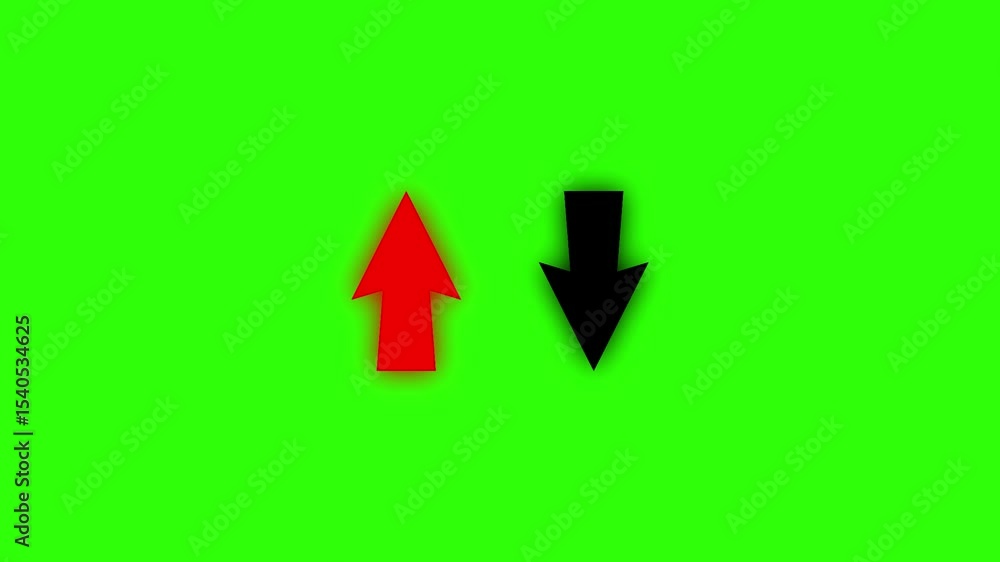 Aufkleber up and down arrow icon animation on green background. direction arrow icon motion. sweep up down 4k 