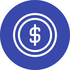 Coin single icon vector illustration