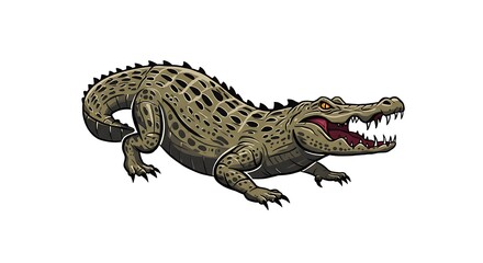 Obraz premium vector art line of angry alligator or crocodile face with fire effect and siluet effect suitable for mockup and logo product of team isolated white background