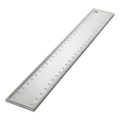 Metal ruler png stainless steel measuring tool png straightedge for drawing png precise linear scale png drafting supply png transparent background image